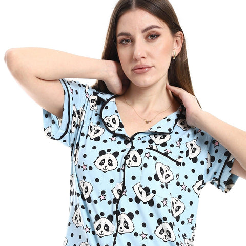 Women’s Pajamas with Pants & Button Detail