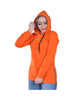 Casual Basic Hoodie With Side Zipper Orange