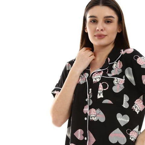 Women’s Pajamas with Collared Shirt
