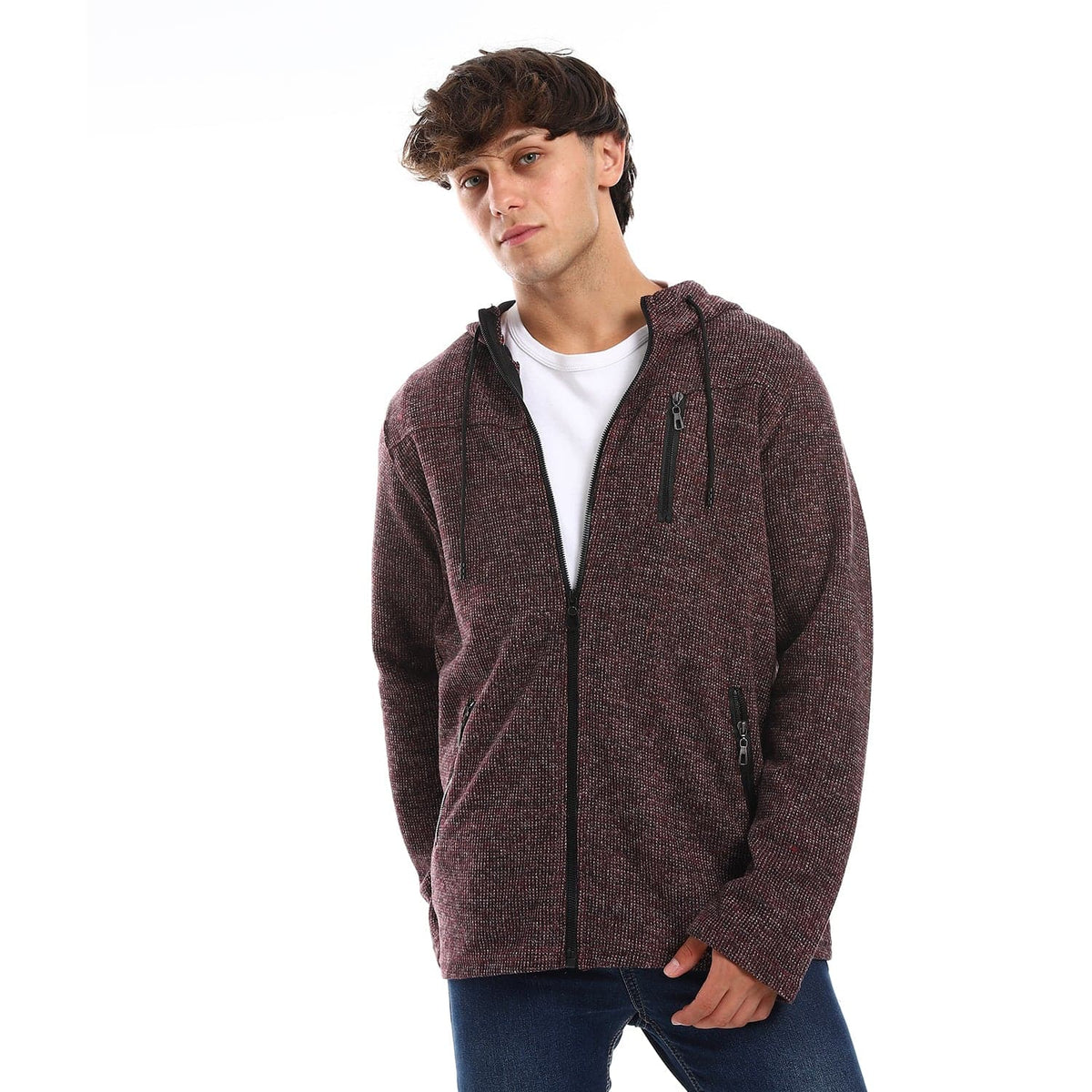 Caesar sweatshirt with hoodie and pockets