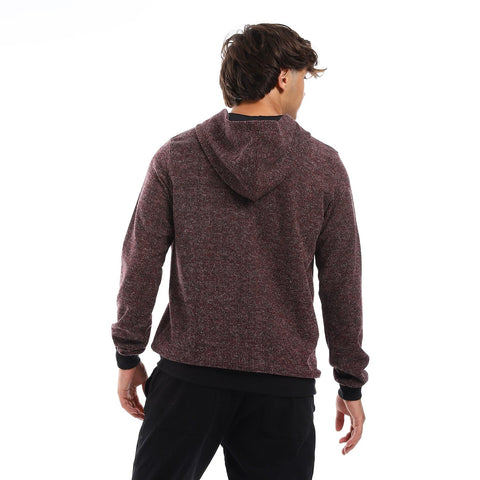 Mens hoodie with zipper through