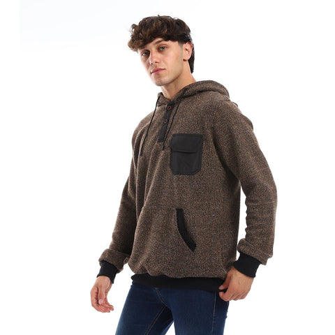 caesar rmens hoodie with buttons