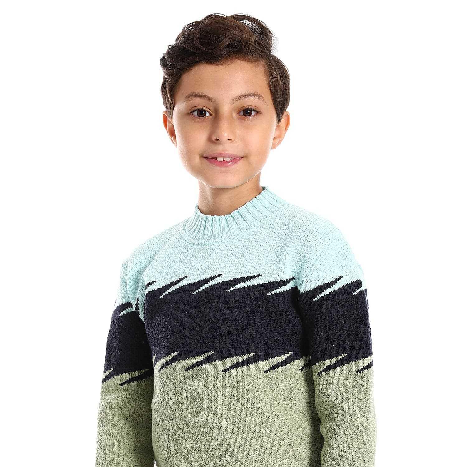 Boys pullover wool with multi design