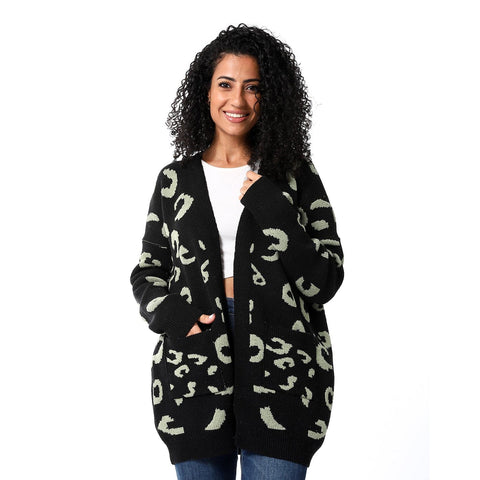 women's wool open cardigan