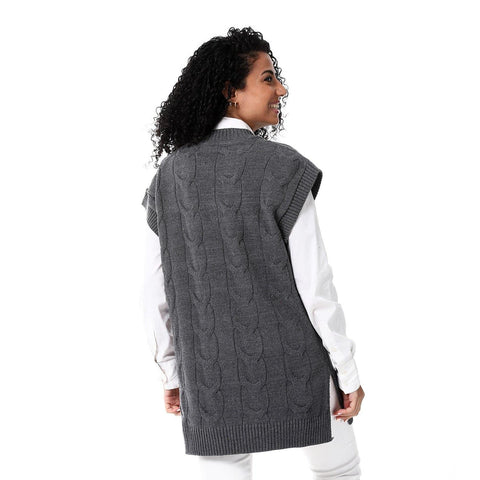 womens wool long vest