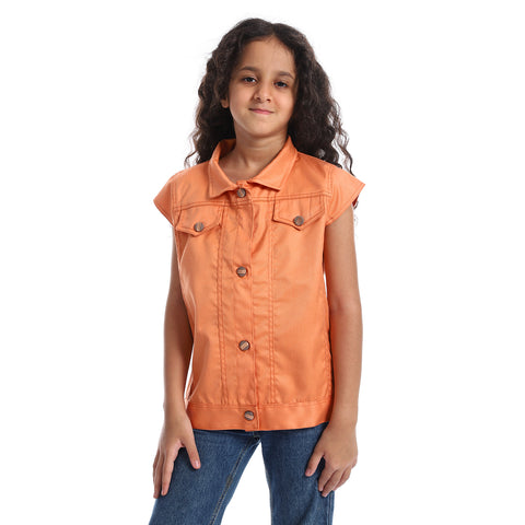 Girls Gabardine Vest