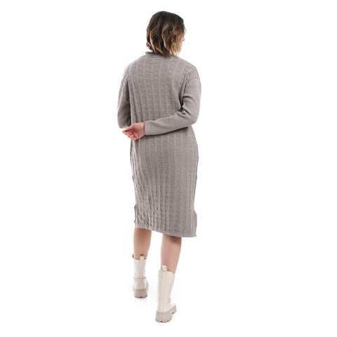 women casual wool short dress