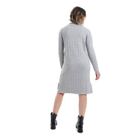 women casual wool short dress