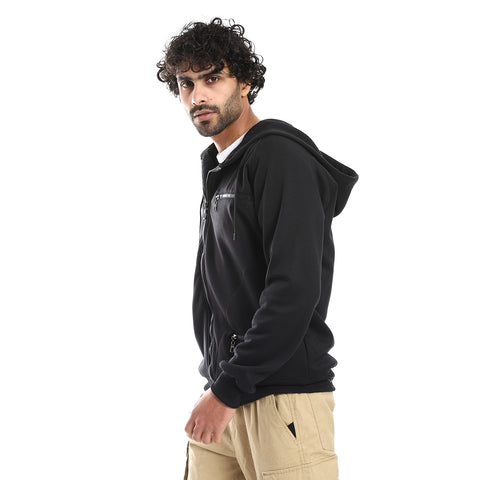 Mens Front Pockets Zipped Hoodie