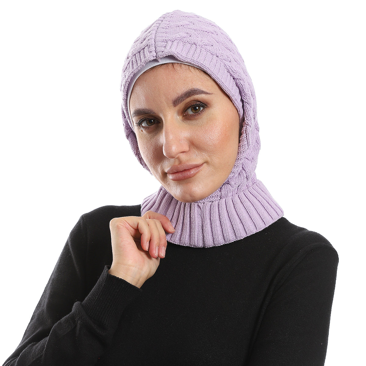 Women Wool Scarves-lightpurple