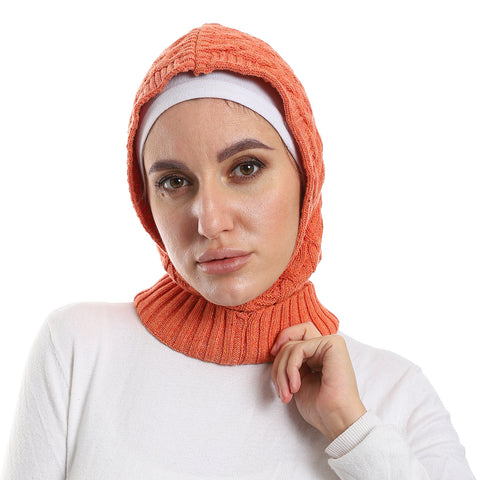 Women Wool Scarves-orange