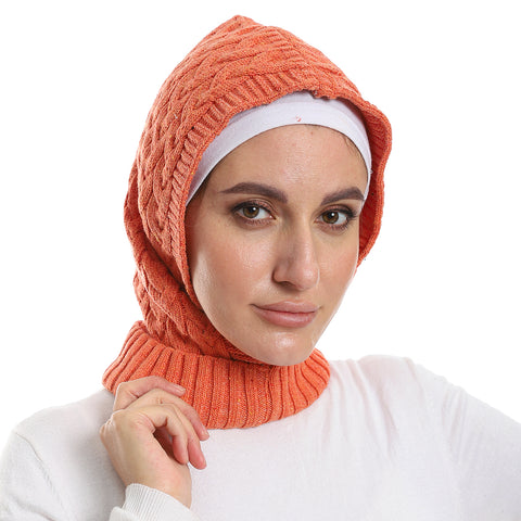 Women Wool Scarves-orange