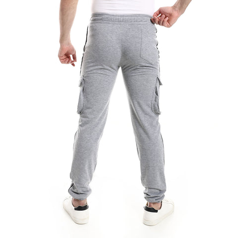 Men's Solid Cargo Pants grey