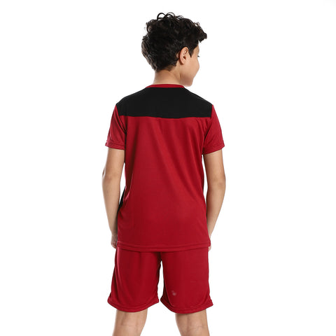 Boys Sport T-Shirt With Short Set-multicolour