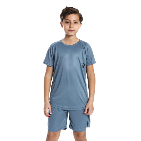 Boys Sport T-Shirt With Short Set-multicolour