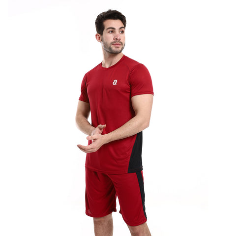 Sport T-Shirt With Short Set-multicolour