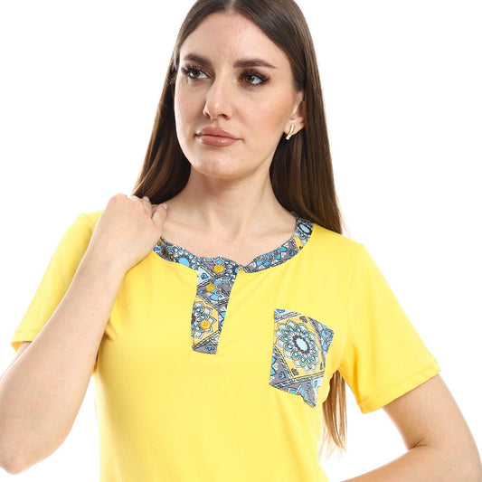Pajama with Half Sleeves and printed pattern for women's