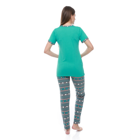 Women Pajama Set With Half Sleeves and Printed find Joy