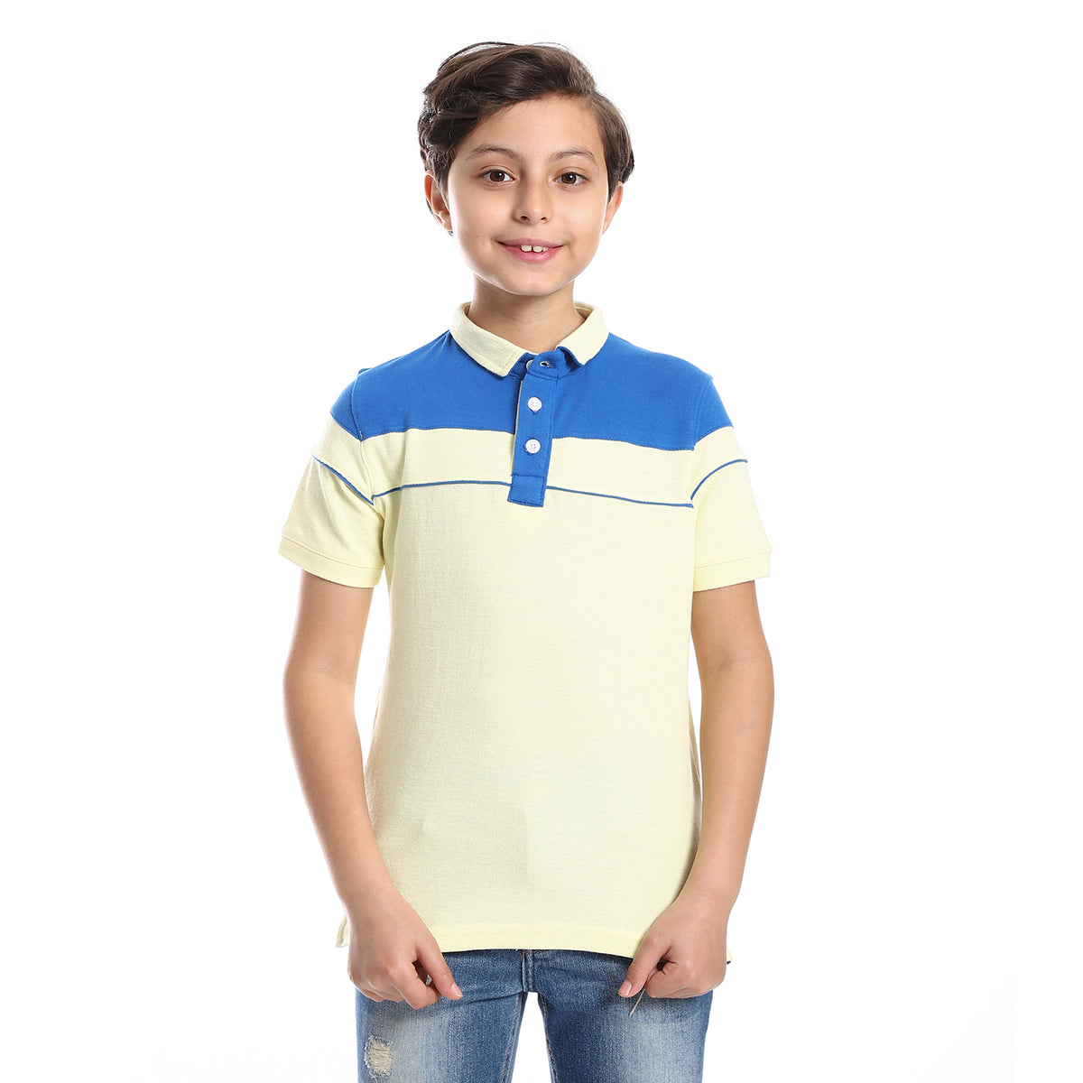 Boy's Collared Neck Polo T-Shirt