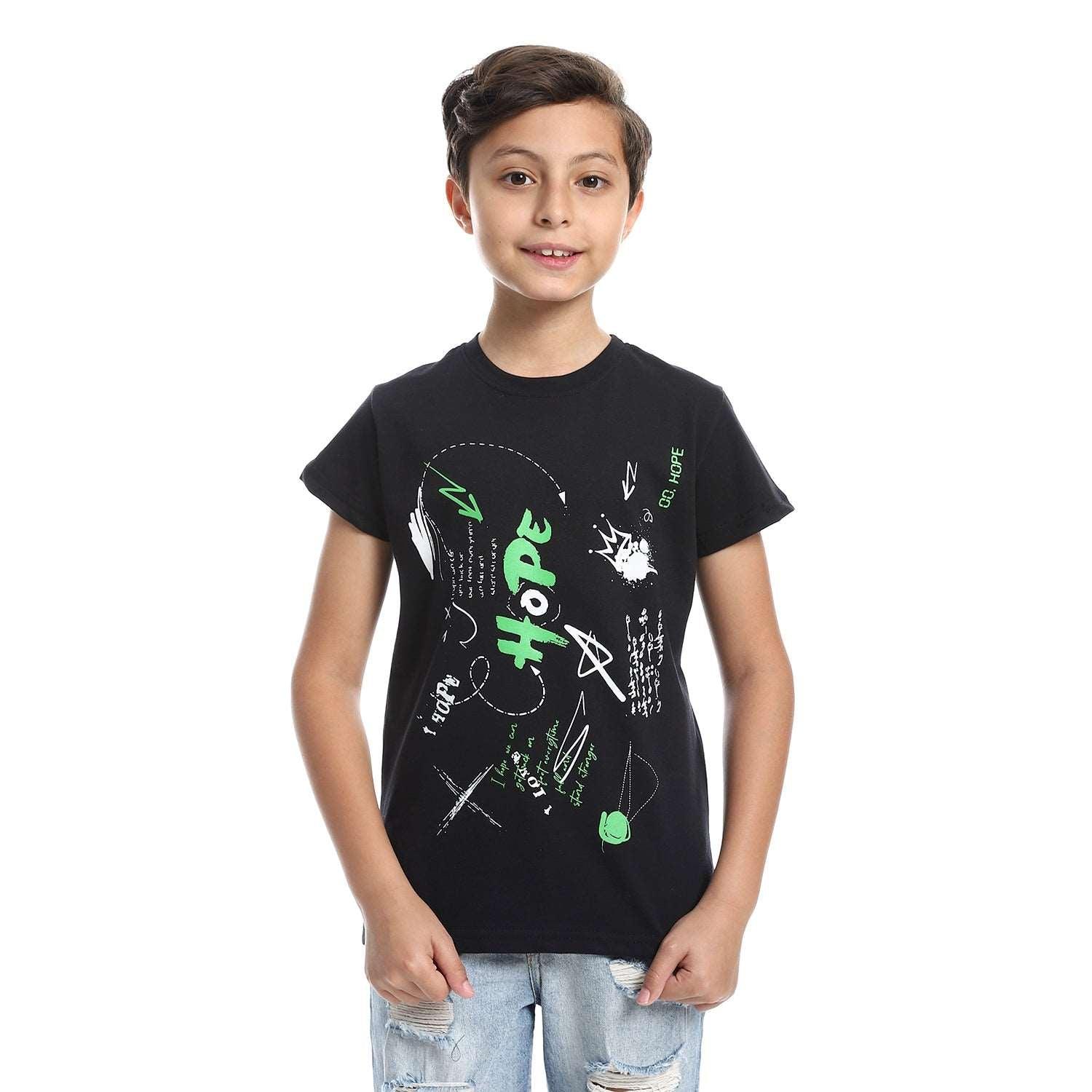 Boy's T-shirts Round neck with half sleeves