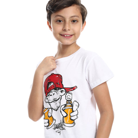 Boys T-shirt Round with short sleeves