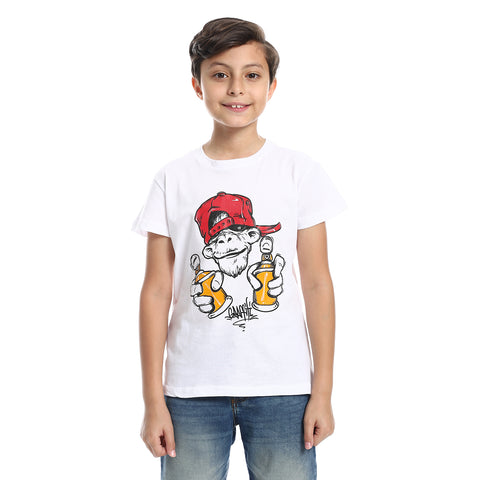 Boys T-shirt Round with short sleeves