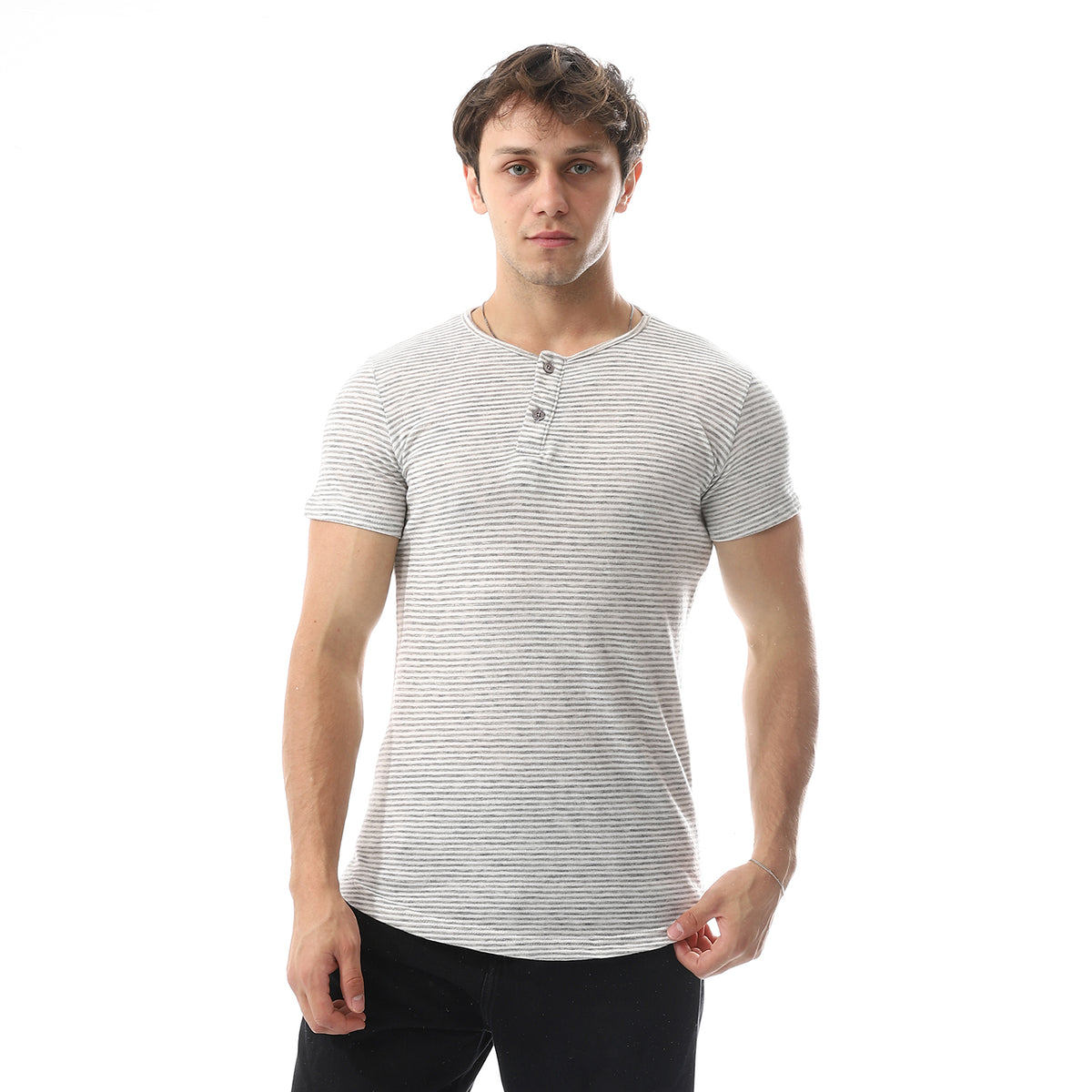 Mens- T- Shirt With Half Sleeves And Round Neck-multicolour