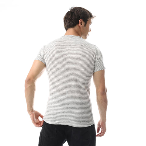 Mens- T- Shirt With Half Sleeves And Round Neck-multicolour