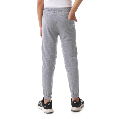 Boy's Elastic Waist Sweatpants Side Zipper