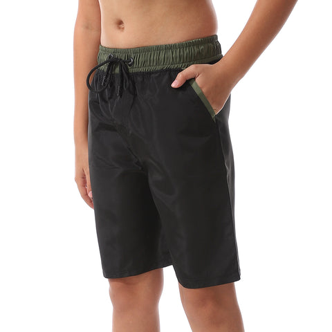 Boys Swim Short with Multi Design black