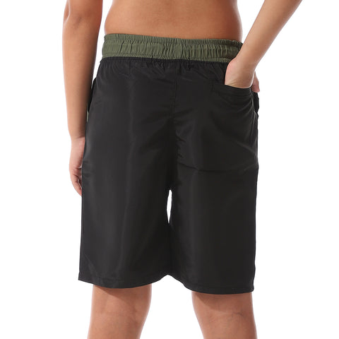 Boys Swim Short with Multi Design black