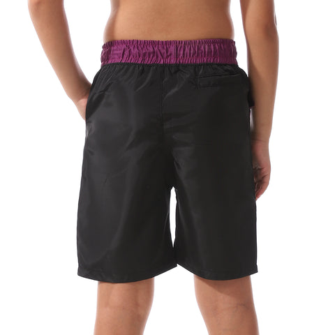 Boys -Swim Short With Multi Design-black