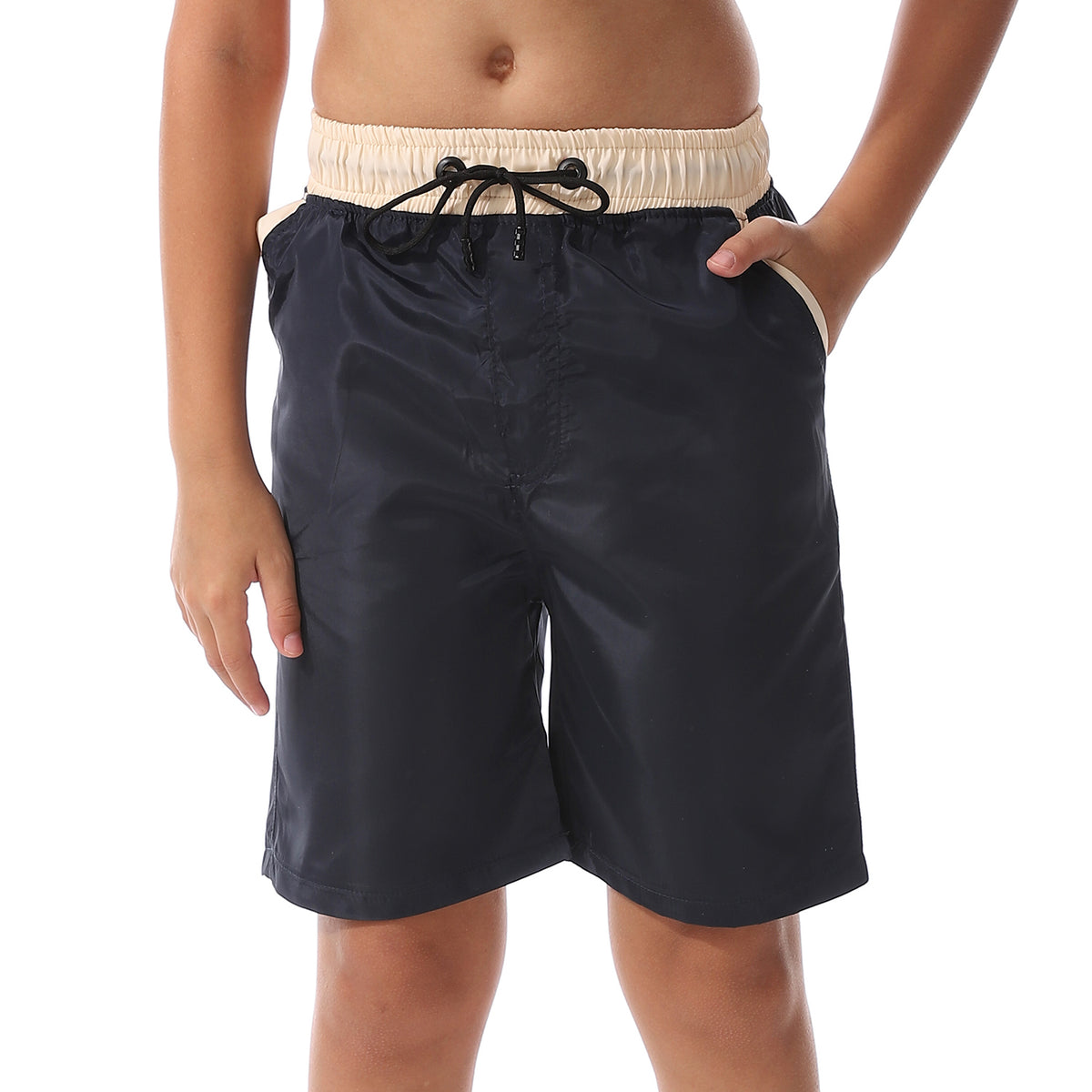 Boys -Swim Short With Multi Design-blue