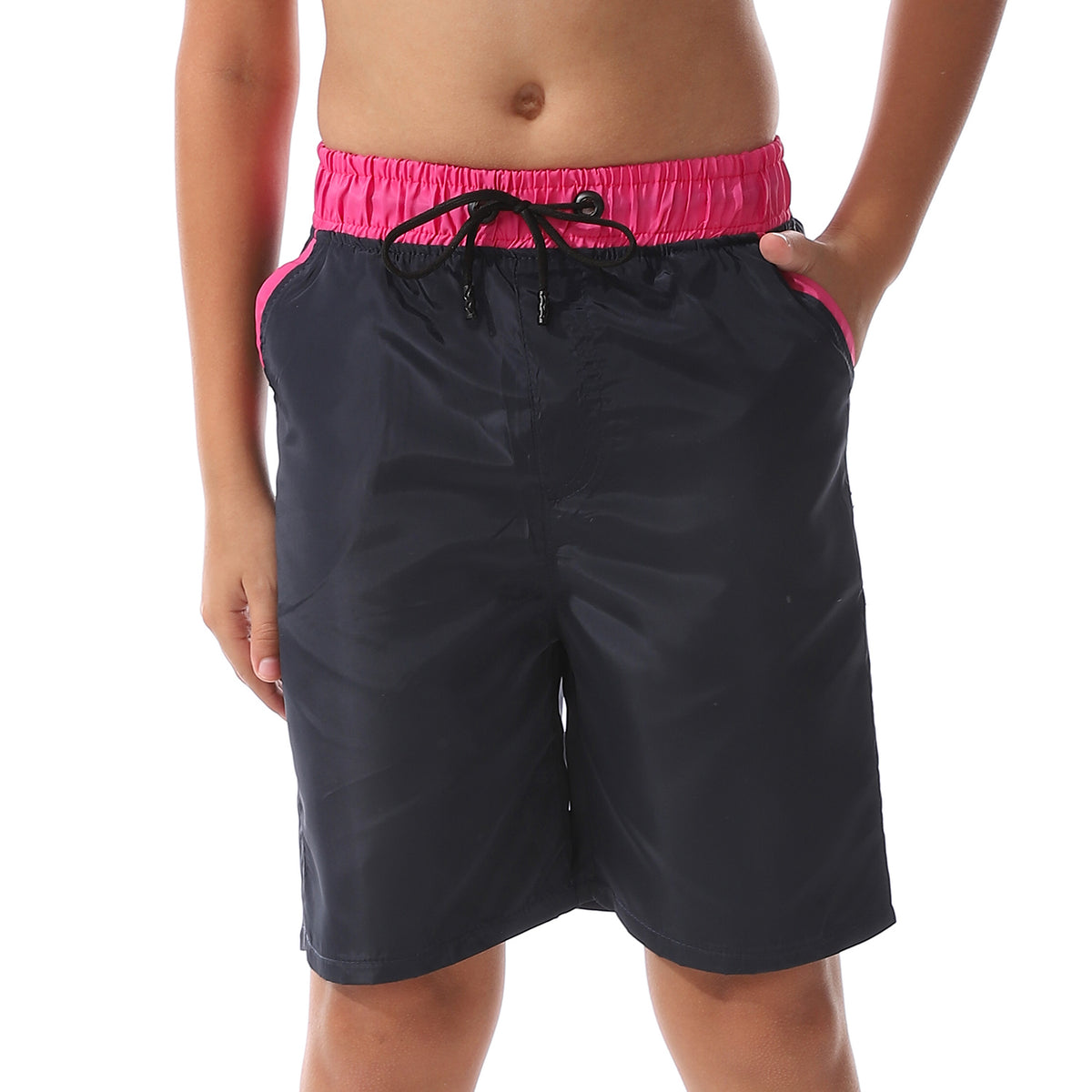 Boys -Swim Short With Multi Design-blue