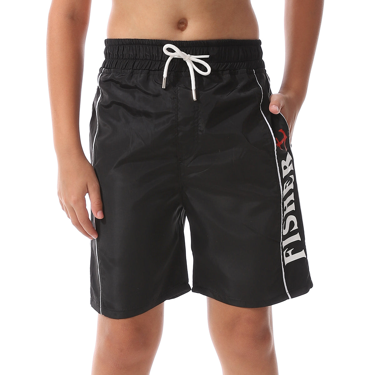 Printed -Boys Swim Short-black