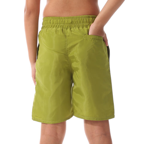 Printed -Boys Swim Short-green