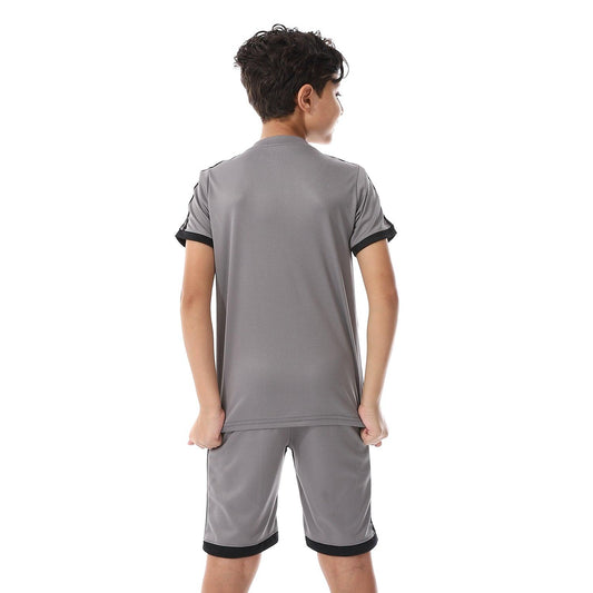 Boys sports kit with sports T-shirt and shorts