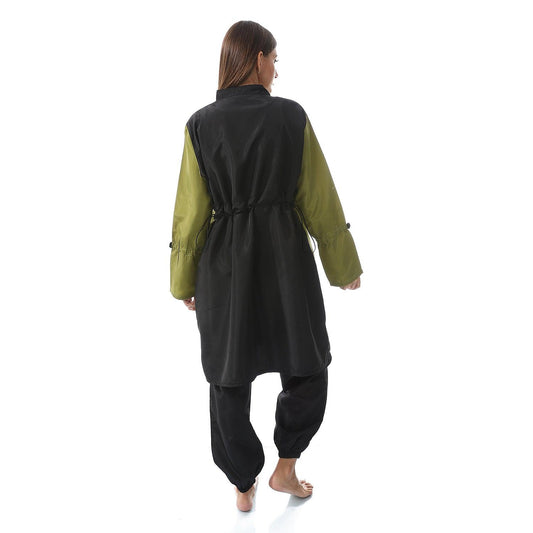 مايوه بوركيني للمحجبات حريمي من  قطعتين-burkini swimwear  