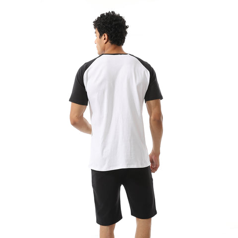 Men's Pajama Set T-shirt with Shorts