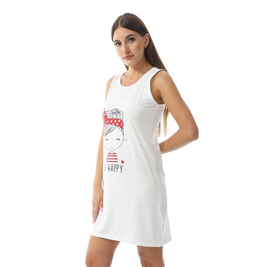 Home Wear Sleep Shirt Dress Printed Photo