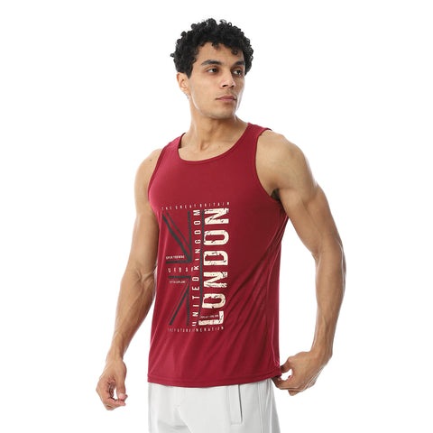 Printed Sportive Tank Top For Mens