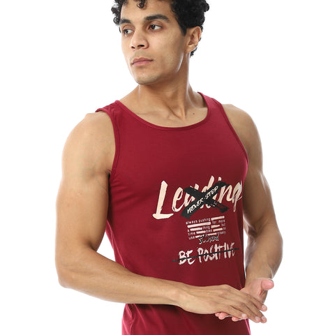 Printed Sportive Tank Top For Mens