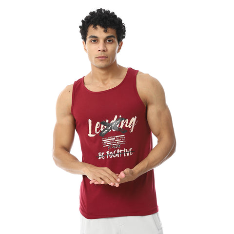 Printed Sportive Tank Top For Mens