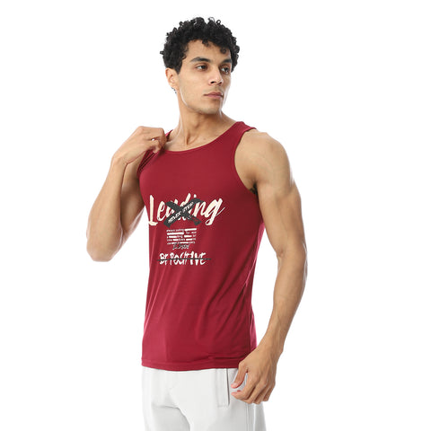 Printed Sportive Tank Top For Mens