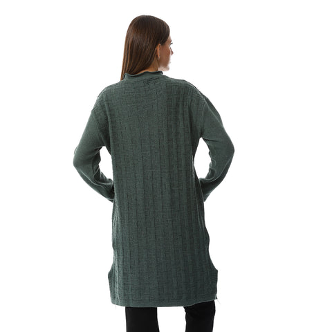 Women Casual Wool Long Pullover.