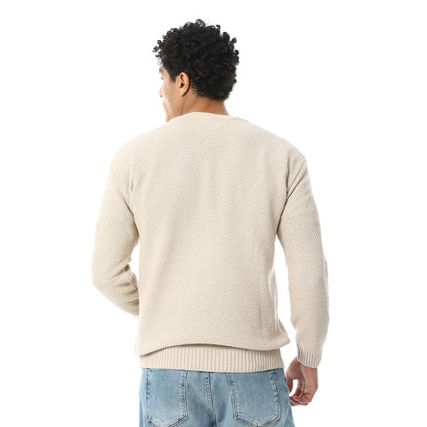 Wool Mens Pullover With V Neck