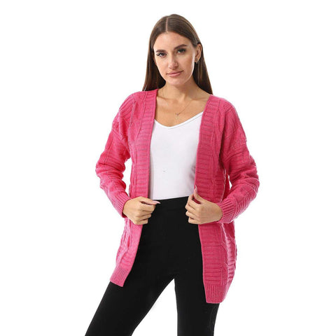 Womens Wool Open  Cardigan