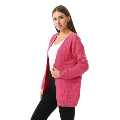 Womens Wool Open  Cardigan