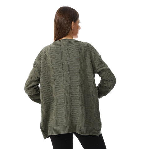 Womens Wool Open Cardigan