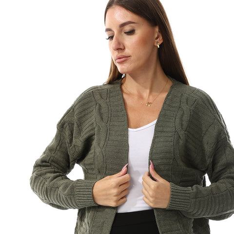 Womens Wool Open Cardigan